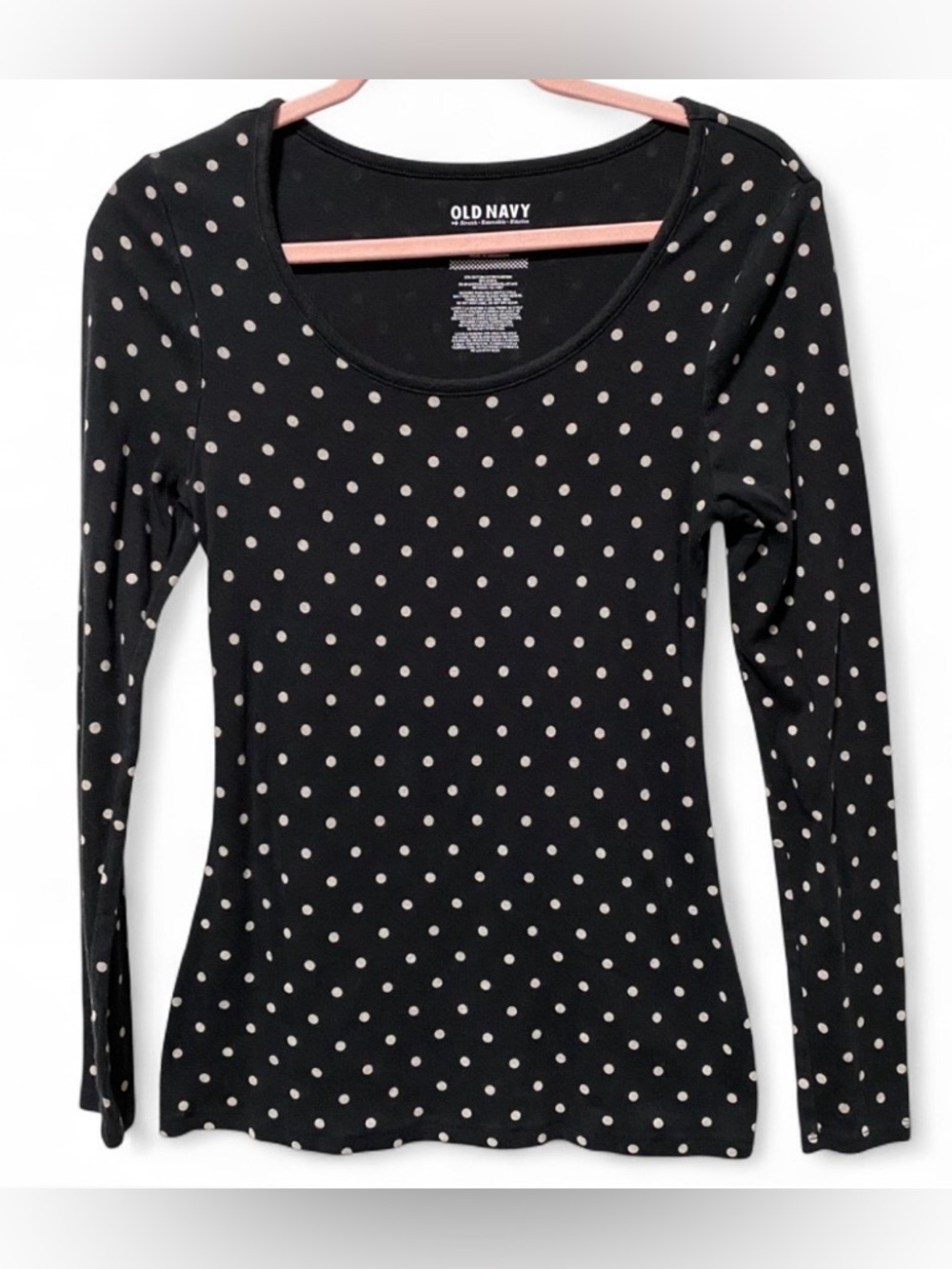 SOFT Retro MOD Trendy Vintage Y2K Black & White Cotton & Modal Polka Dot Top